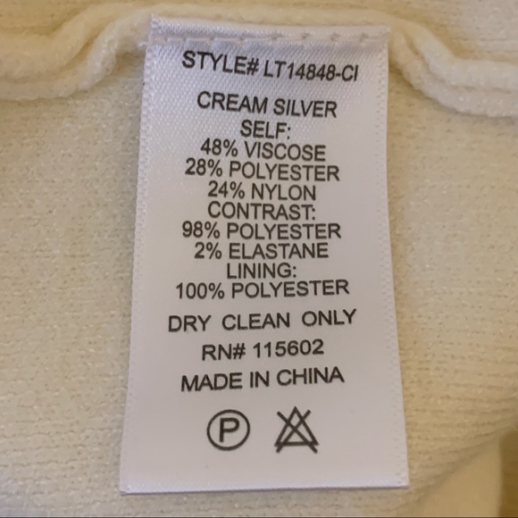 LUSH Sequin Sleeve Sweater Silver Cream Coquette Comfy Cozy Winter Sparkly Small - Picture 11 of 15